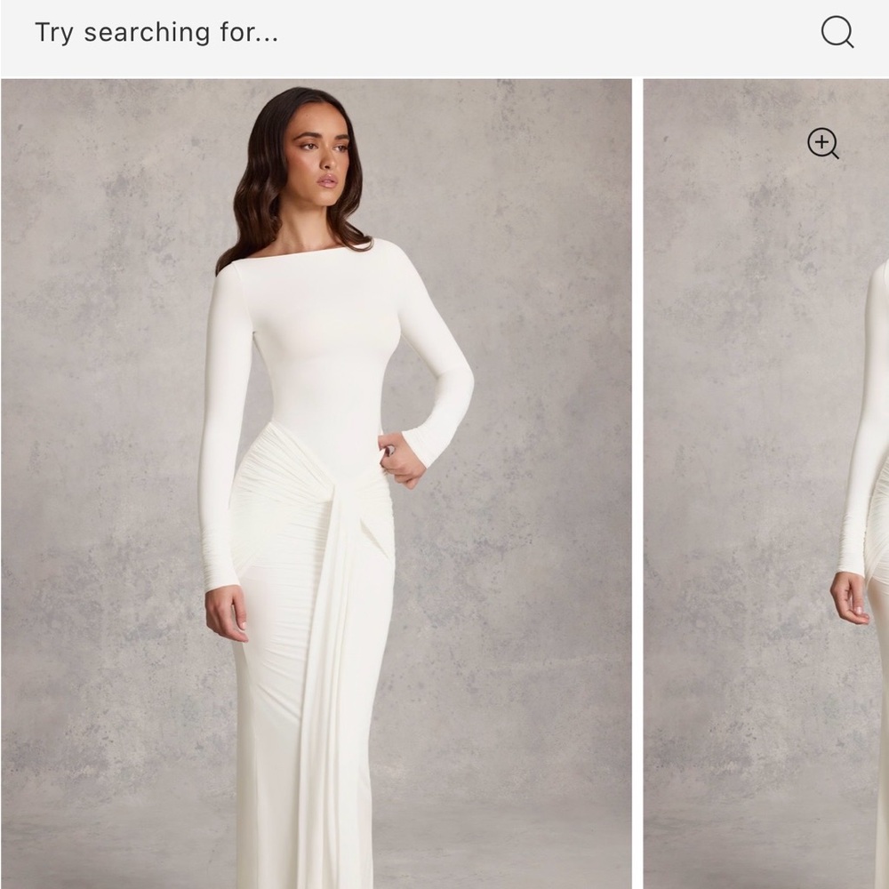 Oh Polly White Long Sleeve Dress